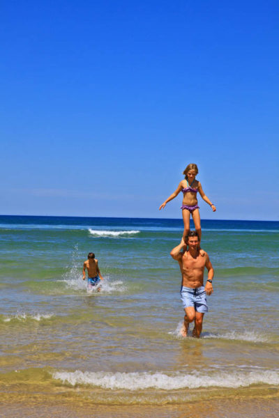 vacances à la plage en famille à Messanges dans les Landes sur la côte sud atlantique